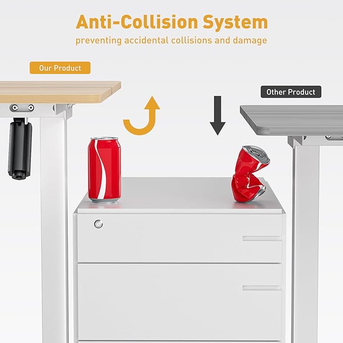 55 x 24 Inch Electric Standing Desk Adjustable HeightSit Stand Up Desk with WheelsHome OfficeRising DeskComputer Workstation Gaming Work (Spliced DesktopOak)