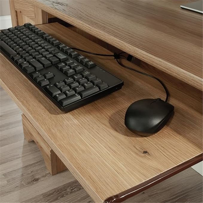 Sauder Miscellaneous Office Computer Desk with Drawers Timber Oak Finish