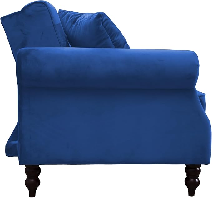 Legend Vansen 87.8 inchs Convertible Velvet Bed Sleeper Futon Sofas Blue
