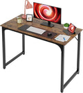 BestOffice Sturdy Desk Computer Desk Home Office Desk Small Desk Multi-Function Writing Table Student Art Modren Simple Style PC Wood and Metal Desk Workstation (39 inch Vintage)