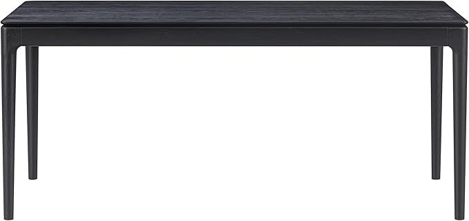 NTC Mingle 71 Inch Modern Design Rectangular Dinner Table for Dining Room Living Room Furniture Effortless Assembly Burnt Black