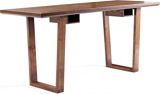 Aiden Oak Finish Wood Writing Computer Desk Modern Style Simple Sleek Table for Home Office