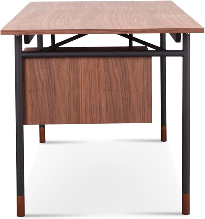 Finn Juhl Nyhavn Desk Blue Variant Solid Wood+MDF Blue Walnut Modern Office Essential