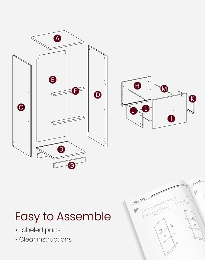 VASAGLE 3-Drawer Vertical File Cabinet Filing Cabinet for Home Office Printer Stand with 3 Lockable Drawers Adjustable Hanging Rail for A4 and Letter-Size Files Cloud White UOFC055W14