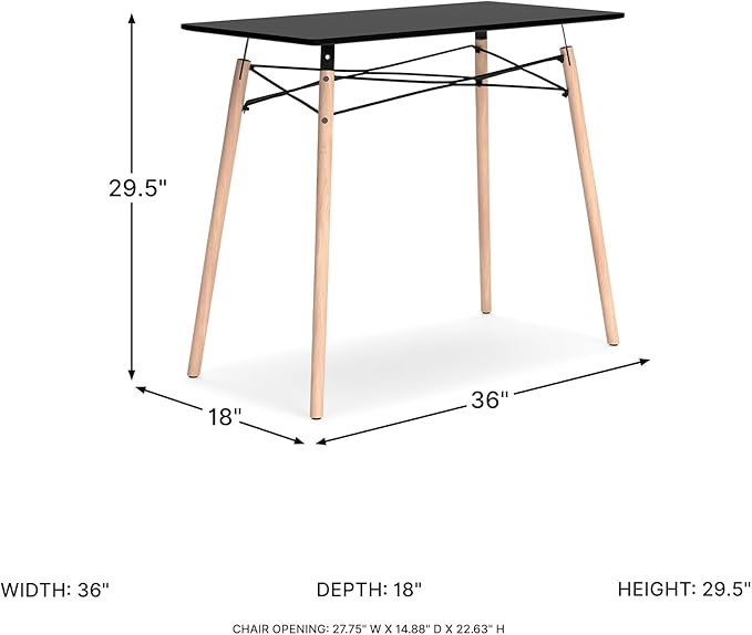Signature Design by Ashley Jaspeni Industrial Home Office Desk Black &amp Light Brown