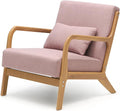 CottonColors Accent Chair Living Room Chairs &amp Reading Chair - Solid Wood Frame with Soft Cushion Removable Machine-Washable Cover (Multiple Colors)