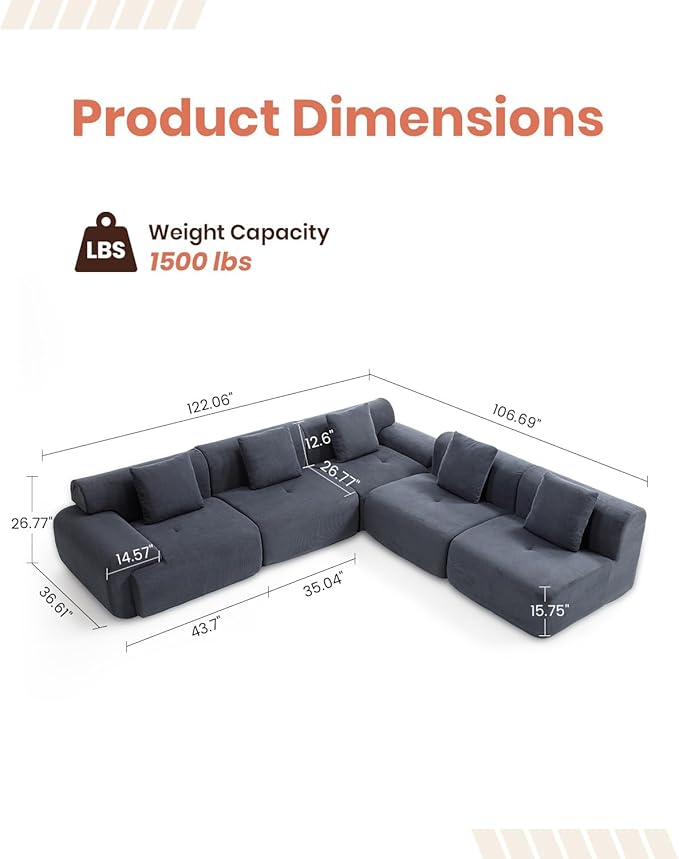 Soft Boneless Lounge Couch for Apartment Living Ideal for Renters &amp Small Homes Casual Seating for Relaxing in Living Rooms