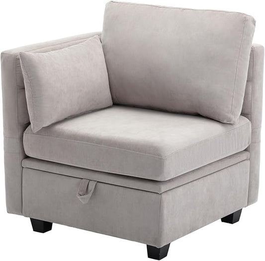 asunflower Armrest Couch with Seats Storage Underneath Comfortable Sinlge Couch with Reclining Arms and Back for Living RoomBedroom with Pillows