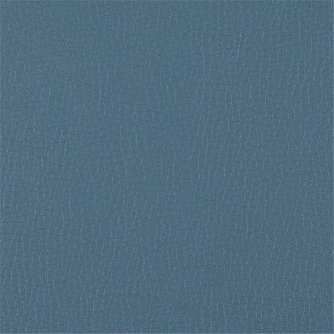 Pemberly Row Faux Leather Armchair Blue Vinyl Upholstery 32 W x 30.5 D x 29.5 H Silver Metal Legs Contemporary Club Chair for Living Room or Guest Seating