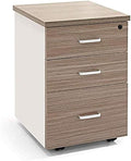 Mobile Wooden File Cabinet with Lock - Floor-Standing Storage Solution for Office and Home(C)