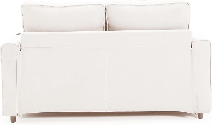 ERYE Foldable Loveseat Sofa Convertible Pull Out Sleeper Sofabed2 Seat Tufted Upholstered Sofa Modern Convertible Sleeper Couch Bed with Cupholders and Side Pockets