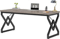 LITTLE TREE 63 W Executive Desk Extra Sturdy Thickened Wooden Workstation Study Desk Computer Desk Large Home Office Writing Desk for Home Office