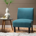 Comfortable Style Accent Chair For Living Room Size:22.50L x 29.50W x 32.00H | Simple Design With Thick Padded Seating Durable Wood Manufactured &amp Elegantly Tapered Legs | Pretty Dark Teal Colo