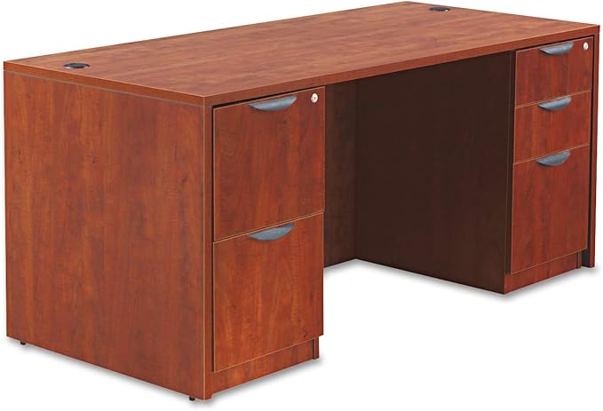 Alera Valencia Series 66 by 30 by 29-1/2-Inch Desk Shell Medium Cherry