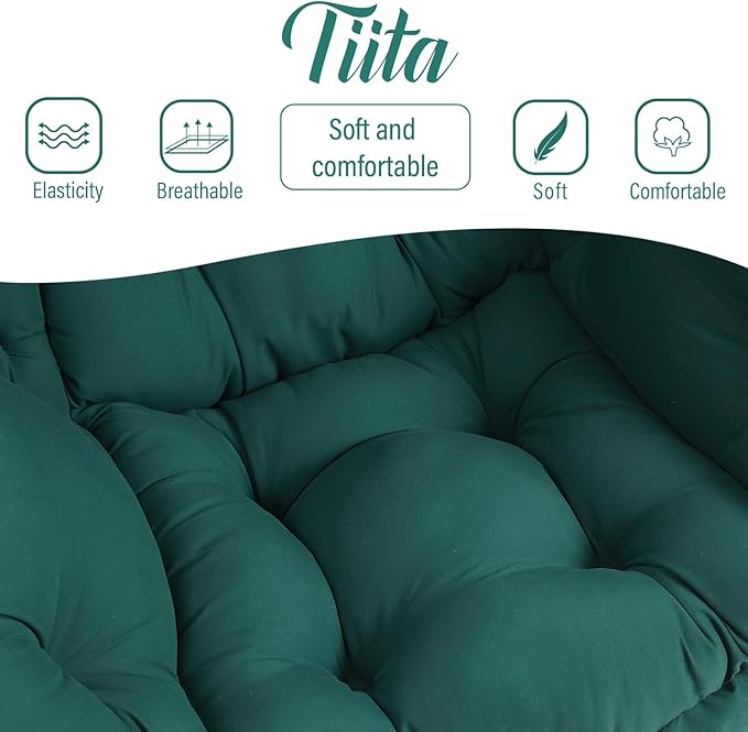 Tiita Lazy Chair Green Modern Large Accent Armchair Comfy Leisure Sofa Reading Chair for Bedroom Living Room Dorm Rooms Garden and Courtyard Green