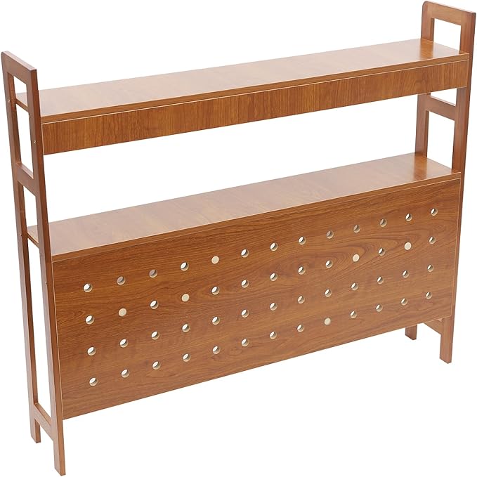 Desktop Shelf-Home Office Computer Desk [2nd Floor] 115CM-walnut Color