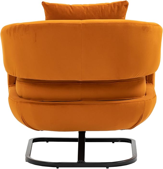 House Hold Upholstered Tufted Living Room Chair Textured Velvet Fabric Accent Chair with Metal Stand