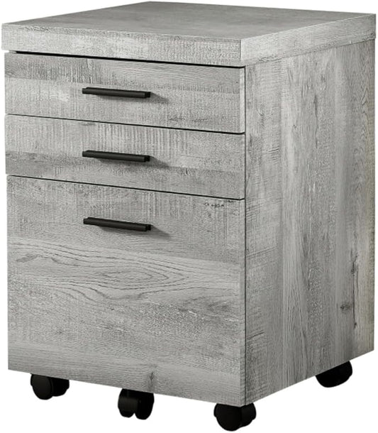 Hassyee Rustic Wood Rolling Mobile File Cabinet with 2 Letter-Sized Drawers Vintage Design Office Spacious Storage Cabinet with 2 Locking Casters and 3 Non-Locking Casters