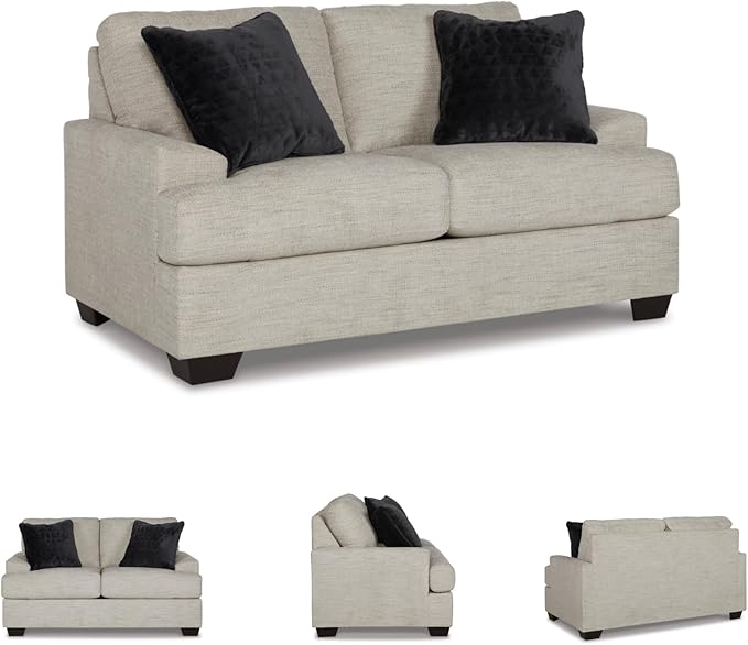 Signature Design by Ashley Vayda Contemporary Loveseat for Living Room Beige