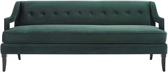 Modway Concur Mid-Century Modern Upholstered Velvet Sofa In Green