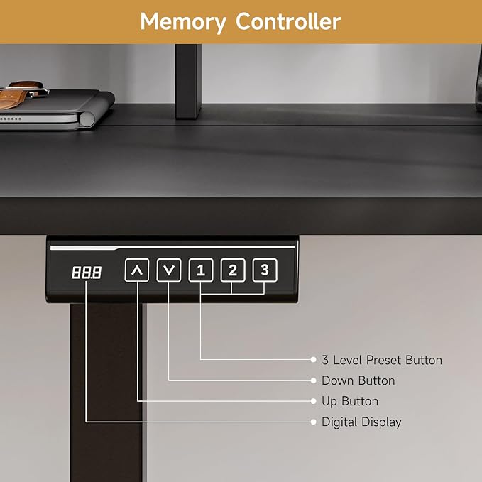 ONBRILL L Shaped Standing Desk with File Cabinet 63x24'' Electric Stand Up Desk with Monitor and Storage Shelf Adjustable Height 28-46'' for Home and Computer Workstation Black