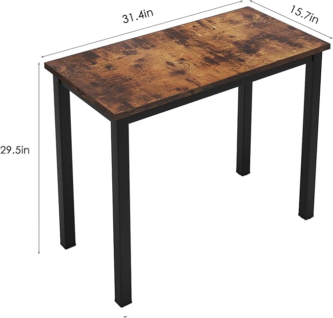 SogesGame Small Computer Desk 31.5 inches Small Office Desk Computer Table Study Writing Desk Workstation for Home Office Retro