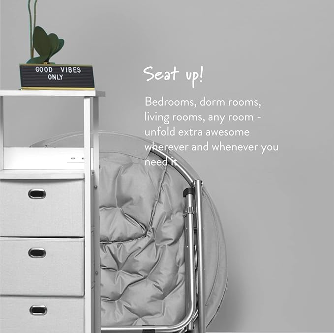 Urban Lifestyle Faux Fur Saucer Chair 36.2D x 36.2W x 31.9H in Grey