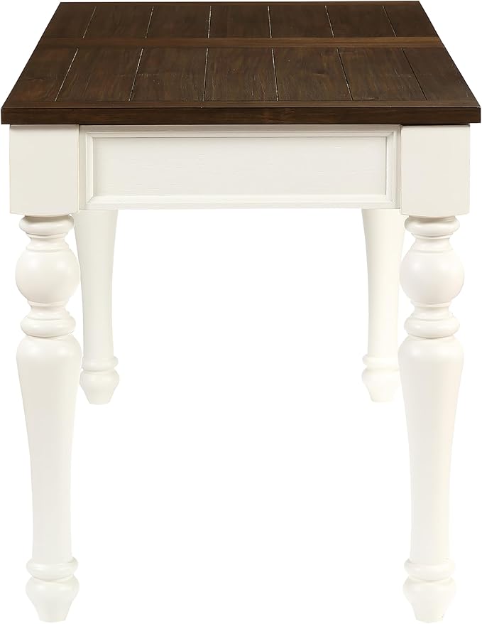 Steve Silver Furniture Joanna Lift-Top Desk Office/Writing/Standing Desk Single Storage Drawer Home Office Farmhouse Design Study Workstation 60 W x 28 D x 31 H Ivory/Brown