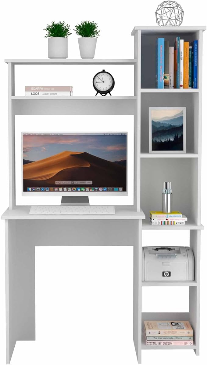 Writing Work Study Desk Office Writing Work Study Table Six Shelves for Home Office Living Room