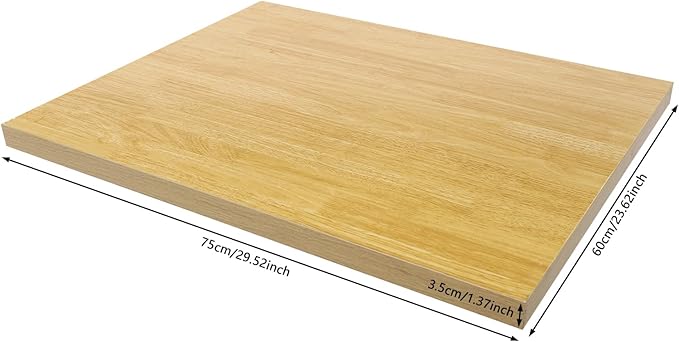 Universal Tabletop29.52x23.62in Adjustable Rectangular Standard Countertop Solid One-Plece Table Top Double Desks Wood DIY Countertop for HomeOfficeLiving Rooms (29.52 * 23.62in)