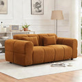 80 Modern Sofa Couch Comfy Deep Seat Teddy Cloud Sofa Upholstered 3-Seater Boucle Couch Oversized Loveseat for Living Room Bedroom Office Apartment(Coffee)