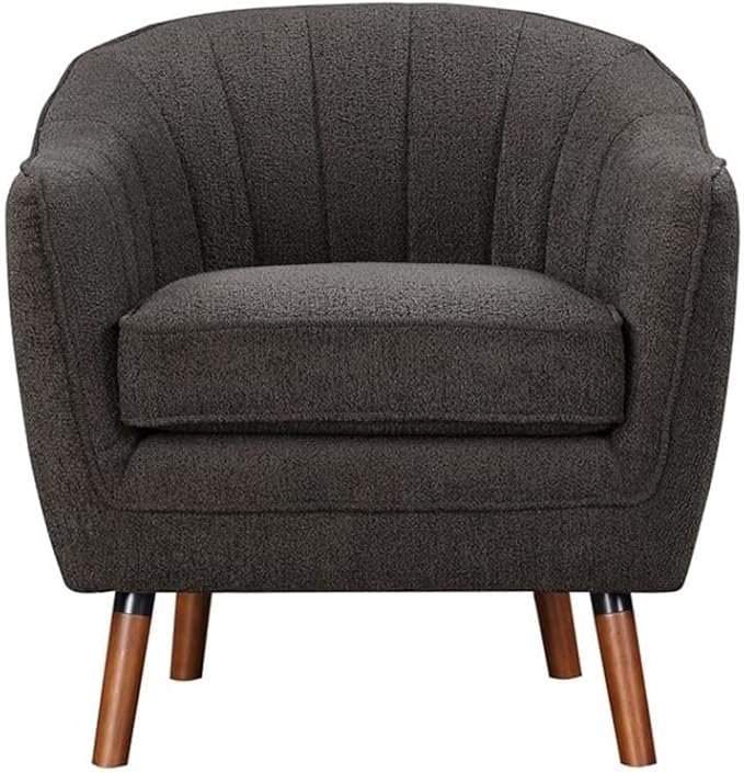 Lexicon Cutler Fabric Upholstered Accent Chair in Charcoal