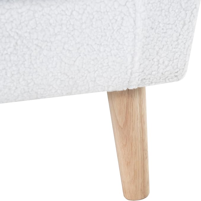 Naomi Home Frida Modern Accent Chair with Plush Fabric Ergonomic Indoor Lounge Chair Comfy Arm Chair for Bedroom &amp Living Room Chairs with Oak Legs and Thick Cushioning
