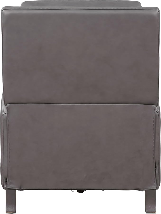 Parker Living Hunter - Echo Grey Leather Recliner Chair Manual Pushback Recliner Top Grain Leather with Match Comfortable Seating for Living Room Relaxation