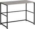 Computer Desk Home Office Laptop Left Right Set up Storage Drawers 40 l Work Grey Laminate Black Metal Contemporary Modern YY211