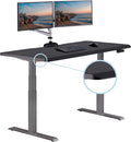 Vari ComfortEdge 60x30 Inch Adjustable Electric Standing Desk – Sit Stand VariDesk with Memory Presets Sloped Edge 200 LB Capacity + Tool-Free Assembly (Black)