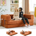 Multi-functional sofa bed crafted with compression technology and featuring corduroy fabric ideal for households with children and for apartment living rooms couch sleeper sofa futon folding floor |
