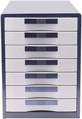File Cabinets File Cabinet 7 Drawers Desktop Storage Box Home Office Cabinet Desktop Archives Desktop Data Storage File Box StorageBlueOne Size