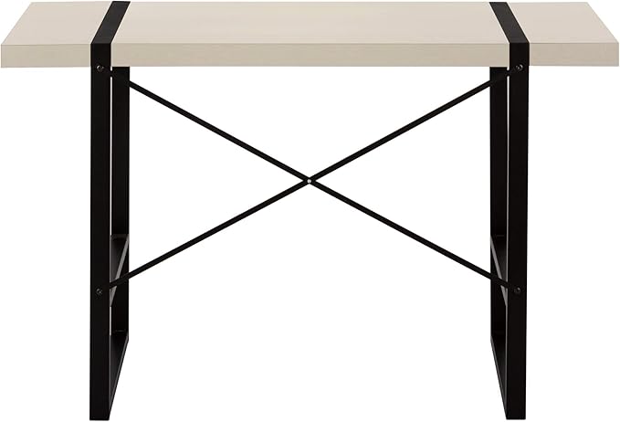 Industrial-Inspired Taupe Computer Desk 48 L Modern Laptop Workstation for Home Office