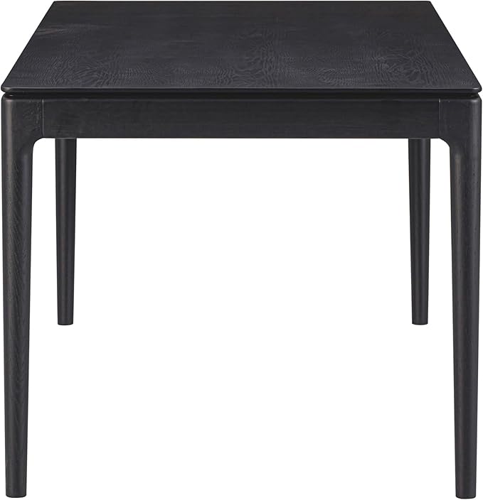 NTC Mingle 71 Inch Modern Design Rectangular Dinner Table for Dining Room Living Room Furniture Effortless Assembly Burnt Black