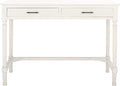 SAFAVIEH Home Collection Mckinlee Distressed White 2-Drawer Computer Table Office Desk Table