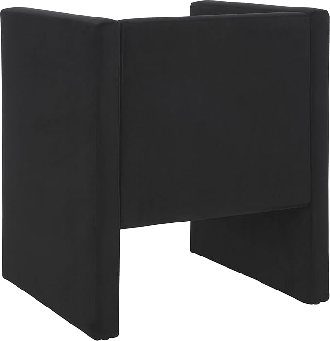 SAFAVIEH Home Collection Gisle Modern Black Velvet Accent Chair (Fully Assembled)