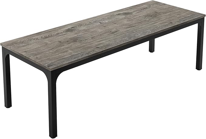 Tribesigns 78.7 Inches Extra Long Computer Desk 2 Person Desk Double Long Desk Workstaion for Home Office (Gray+Black)