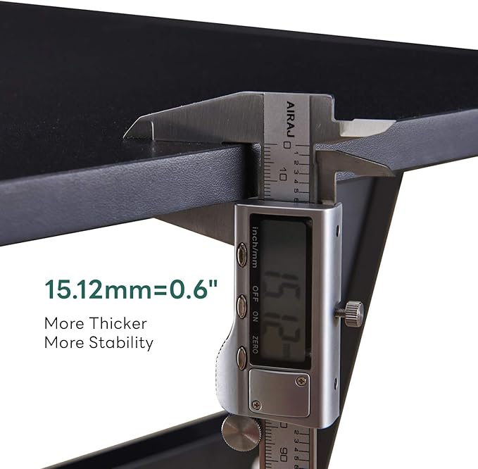 ivinta L-Shaped Desk with Keyboard Tray and CPU Stand 58 Modern Reversible Corner Computer Desk for Small Spaces Living Room Bedroom Home Office 7112 (Black)