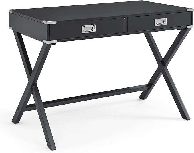 Computer Desk with StorageSolid Wood Desk with Drawers Modern Study Table for Home OfficeSmall WritingCombining Work and StudySimple StyleWhite (Black)
