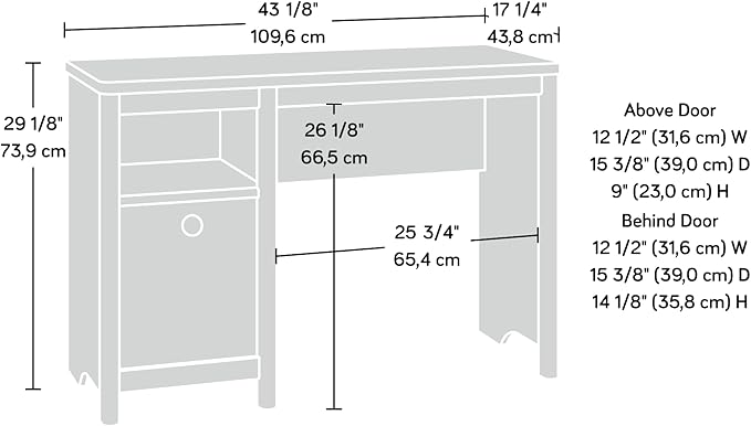 Sauder Dover Edge Home Office Desk Timber Oak Finish