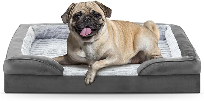 FURTIME Orthopedic Small Dog Beds - Waterproof Ultra Comfy Supportive Foam Pet Couch with Removable Washable Cover Nonskid Bottom