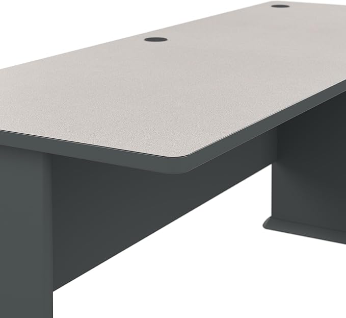 Bush Business Furniture Series A 72W Desk in Slate and White Spectrum