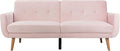 Safavieh Home Bushwick Grey and Brown Foldable Convertible 82.7 Tufted Sofa Bed Futon
