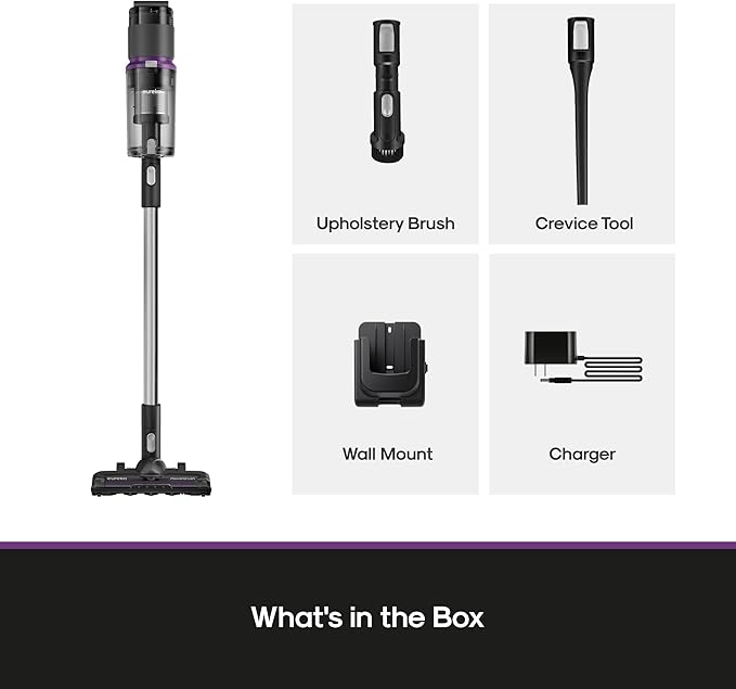 EurekaCordless Vacuum - 50 Min Runtime for Large Homes 5.5 lbs Lightweight Ideal for Pet Hair &amp Allergies on Hardwood &amp Carpet ReactiClean 410